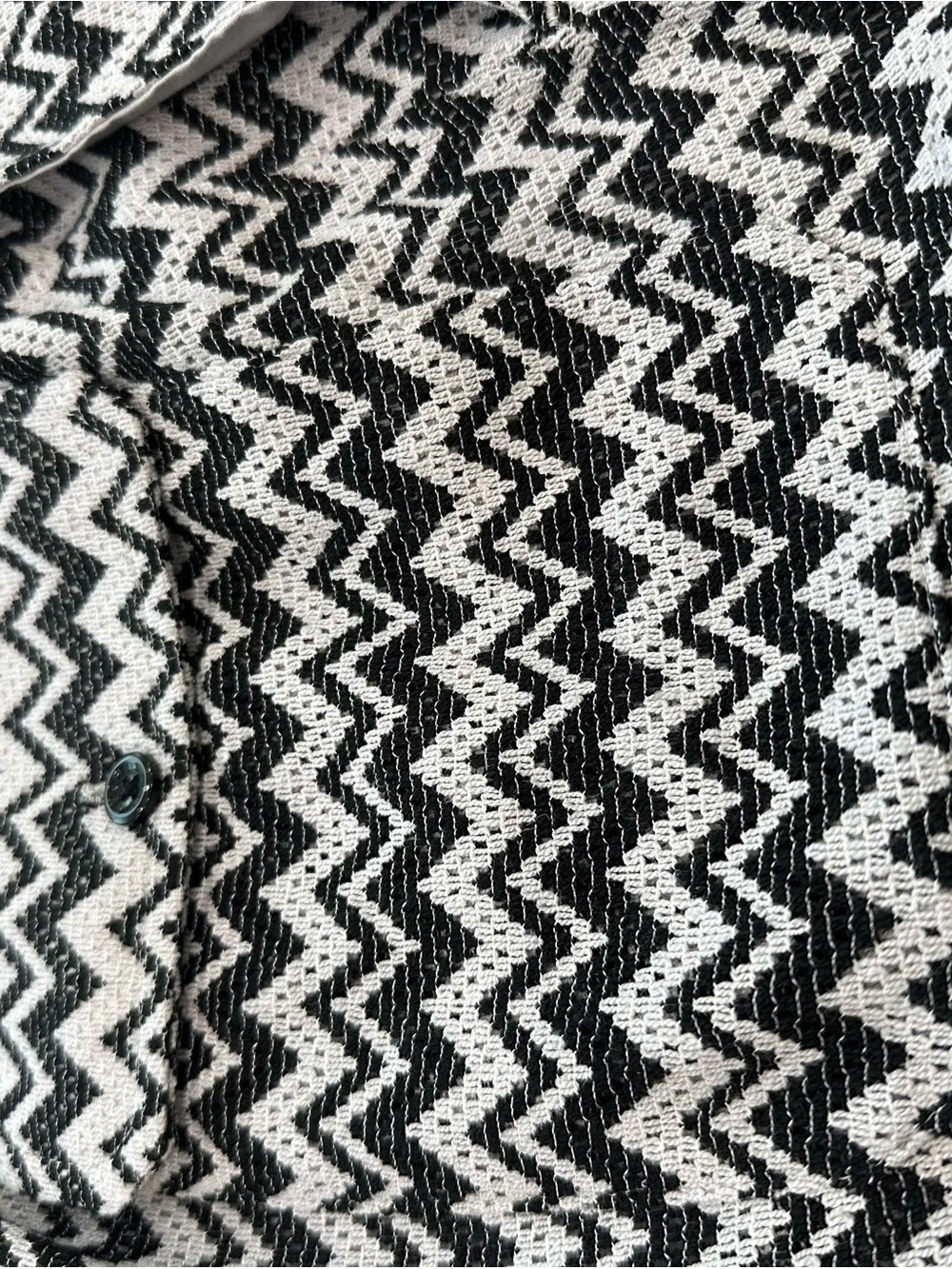 Karl Lagerfeld Black & White Zigzag Swim Shorts
